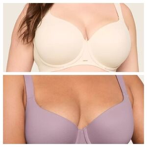 Chic Cream and Lavender Women's Bra Set
